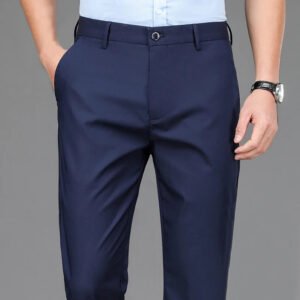 Helixoria Men's Stretch Smart Casual Pants C Fast Dry, Office Ready